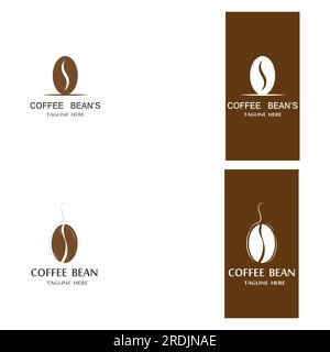 coffee bean icon vector illustration template Stock Vector