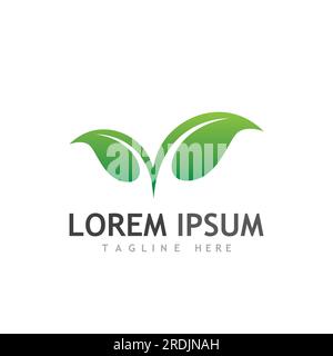 leaf logo and vector images Stock Vector