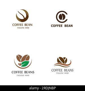 coffee bean icon vector illustration template Stock Vector