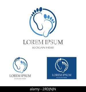 Foot logo design with a modern concept. Stock Vector