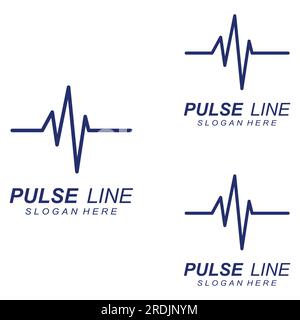 Pulse line or medical wave. Logo design concept vector Stock Vector