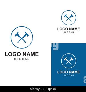 Axe logo/hatchet logo with concept design vector. Stock Vector
