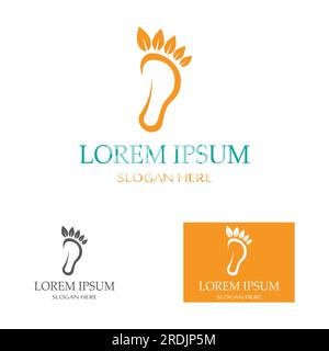 Foot logo design with a modern concept. Stock Vector