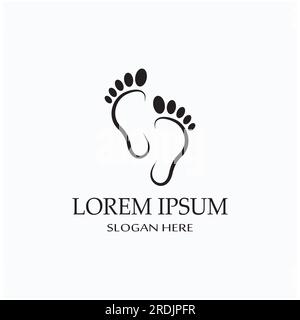 Foot logo design with a modern concept. Stock Vector