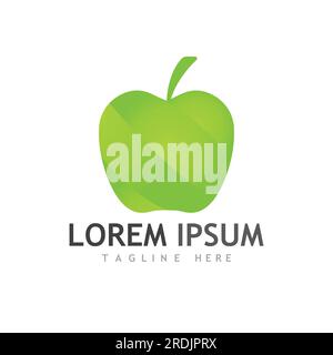 Apple vector illustration design icon logo template Stock Vector