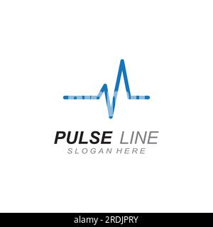Pulse line or medical wave. Logo design concept vector Stock Vector