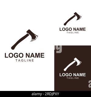 Axe logo/hatchet logo with concept design vector. Stock Vector