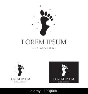 Foot logo design with a modern concept. Stock Vector