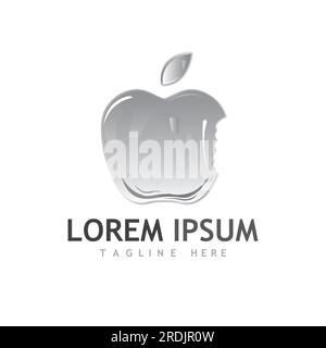Apple vector illustration design icon logo template Stock Vector