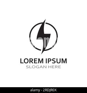electric lightning logo, using modern vector design concept. Stock Vector