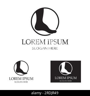 Foot logo design with a modern concept. Stock Vector