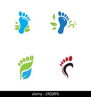 Foot logo design with a modern concept. Stock Vector