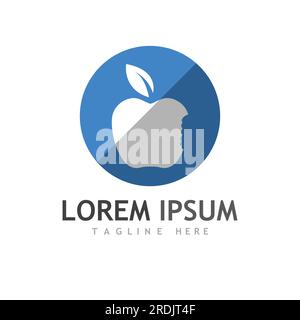 Apple vector illustration design icon logo template Stock Vector
