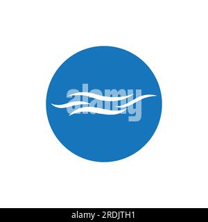 Water wave icon vector illustration design logo Stock Vector