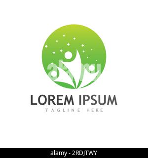 Community, network and social icon design template Stock Vector