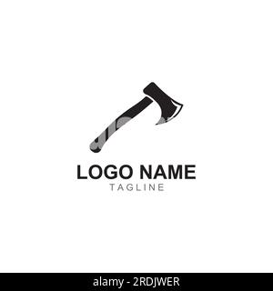 Axe logo/hatchet logo with concept design vector. Stock Vector