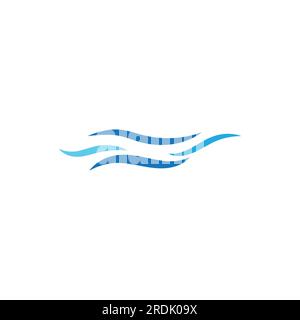 Water wave icon vector illustration design logo Stock Vector