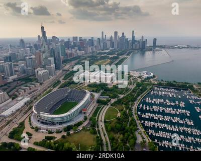 Soldier Field home football stadium for American NFL team Chicago Bears  Stock Photo - Alamy