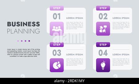 Infographic template for presentations and features data visualization includes a process chart with diagrams, steps, options. Stock Photo