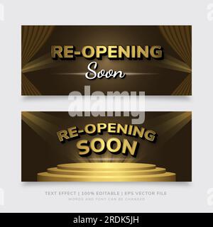 Opening soon poster design isolated black Vector Image