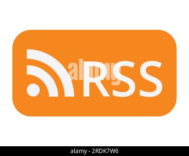 Colorful Really Simple Syndication Symbol.Vector Illustration. Stock Vector