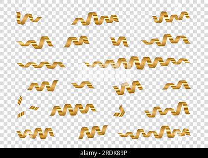 Realistic shiny colorful party streamers isolated on white background  vector illustration Stock Vector Image & Art - Alamy