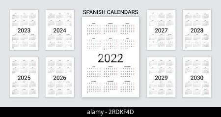 2028 calendar Banque d'images vectorielles - Alamy