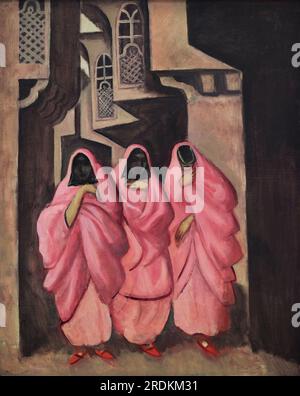 Jazeps Grosvalds (1891-1920). Latvian painter. Three Women in the Streets of Baghdad (Three Oriental Women), 1919-1920. Oil on canvas, 100 x 82 cm. Latvian National Museum of Art. Riga. Latvia. Stock Photo