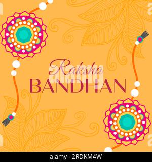 flat design vector raksha bandhan illustration concept Stock Vector