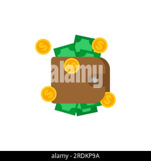 Wallet Finance icon isolated. Sign for banking application Stock Vector
