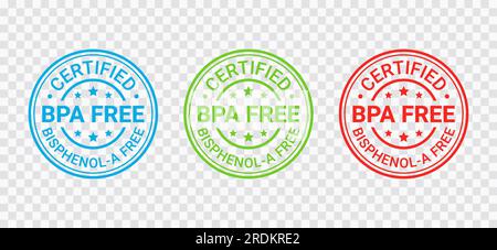 BPA free vector certificate icon. No phthalates and no bisphenol