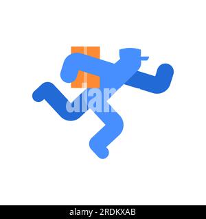 Postman icon. Mailman sign. Fast mail logo. Vector illustration Stock Vector