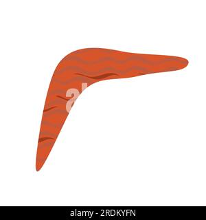 Simple Textured Boomerang Icon Logo Stock Vector