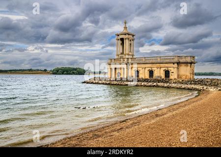 Normanton Church on Rutland Water, Rutland, England Stock Photo