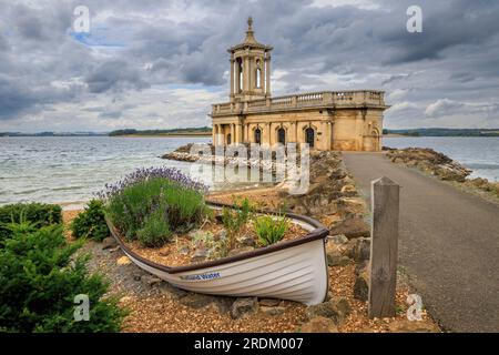 Normanton Church on Rutland Water, Rutland, England Stock Photo