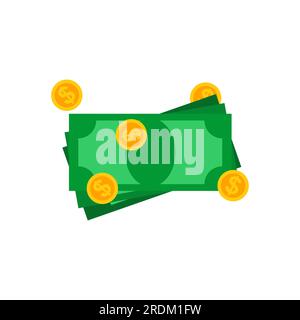 Cash Finance icon isolated. Sign for banking application Stock Vector