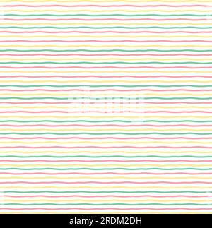 Irregular Horizontal Wavy Lines Pattern Stock Vector