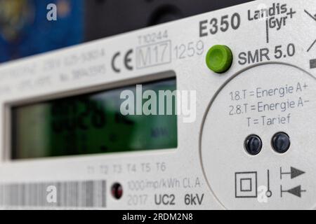 Landis+Gyr electronic electric meter Stock Photo - Alamy