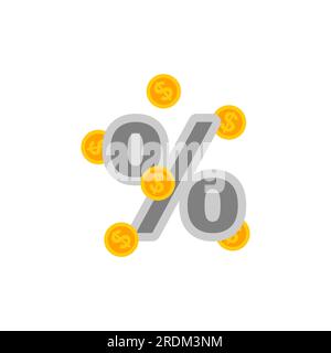 Interest Finance icon isolated. Sign for banking application Stock Vector