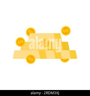 Gold bars Finance icon. Sign for banking application Stock Vector