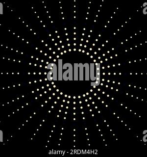 Concentric Circular Background With Dots. Halftone Circle Dots Texture Stock Vector
