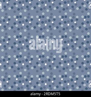 Grey Blue Polka Dot Pattern. Random Small Scattered Dots Celebration Confetti Background Stock Vector