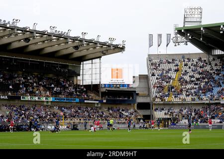 BRUGES, BELGIUM - FEBRUARY 6: Fans of Club Brugge during the