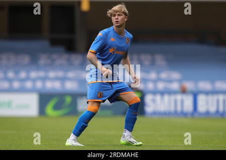 Bradford, UK. 22nd July, 2023. Harry Vaughan #14 of Hull City during the Pre-season friendly match Bradford City vs Hull City at University of Bradford Stadium, Bradford, United Kingdom, 22nd July 2023 (Photo by James Heaton/News Images) in Bradford, United Kingdom on 7/22/2023. (Photo by James Heaton/News Images/Sipa USA) Credit: Sipa USA/Alamy Live News Stock Photo