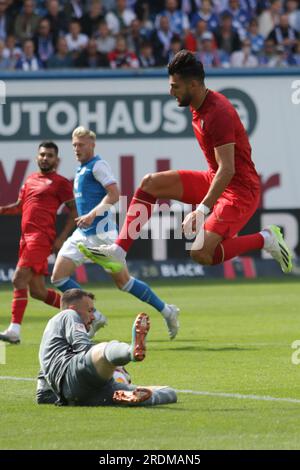 Rostock, Deutschland, 22, July, 2023. Kolke in action during F.C. Hansa Rostock vs. Sevilla F.C.. Credit: Fabideciria. Stock Photo