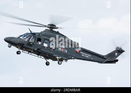 A AgustaWestland AW139 (HH139B) from the 80th Combat Search and Rescue Center helicopter of the Italian Air Force. Stock Photo