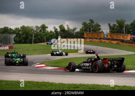 July 2, 2023, Lexington, OH, United States of America: Jul 02, 2023-Lexington, OH: SANTINO FERRUCCI (14) of Woodbury, Connecticut drives on track during the Honda Indy 200 at Mid-Ohio at Mid-Ohio Sports Car Course in Lexington OH. (Credit Image: © Walter G. Arce Sr./ZUMA Press Wire) EDITORIAL USAGE ONLY! Not for Commercial USAGE! Stock Photo