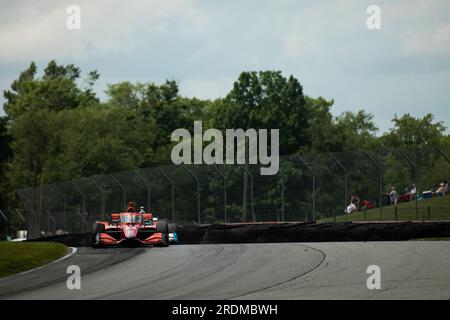 July 2, 2023, Lexington, OH, United States of America: Jul 02, 2023-Lexington, OH: BENJAMIN PEDERSEN (R) (55) of Copenhagen, Denmark drives on track during the Honda Indy 200 at Mid-Ohio at Mid-Ohio Sports Car Course in Lexington OH. (Credit Image: © Walter G. Arce Sr./ZUMA Press Wire) EDITORIAL USAGE ONLY! Not for Commercial USAGE! Stock Photo