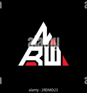 NRW triangle letter logo design with triangle shape. NRW triangle logo