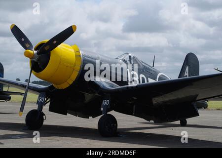 Vought Goodyear FG-1D Corsair KD345, G-FGDI, Flying Legends 2023, Church Fenton, Leeds, Stock Photo